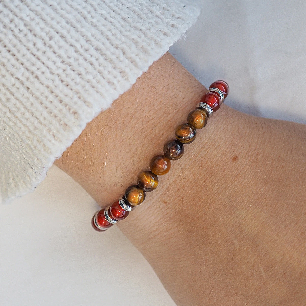 "Force Intérieure" - Oeil De Tigre - Cornaline 2 "Force Intérieure" - Oeil De Tigre - Cornaline – Image 2