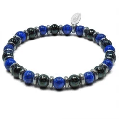"Bye Bye Blues" - Hématite - Lapis Lazuli
