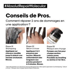 Shampooing Absolut Repair Molecular L'Oréal Professionnel 300 Ml -Produits Coiffure Soldes 3474637153526 6 83874.1696600594