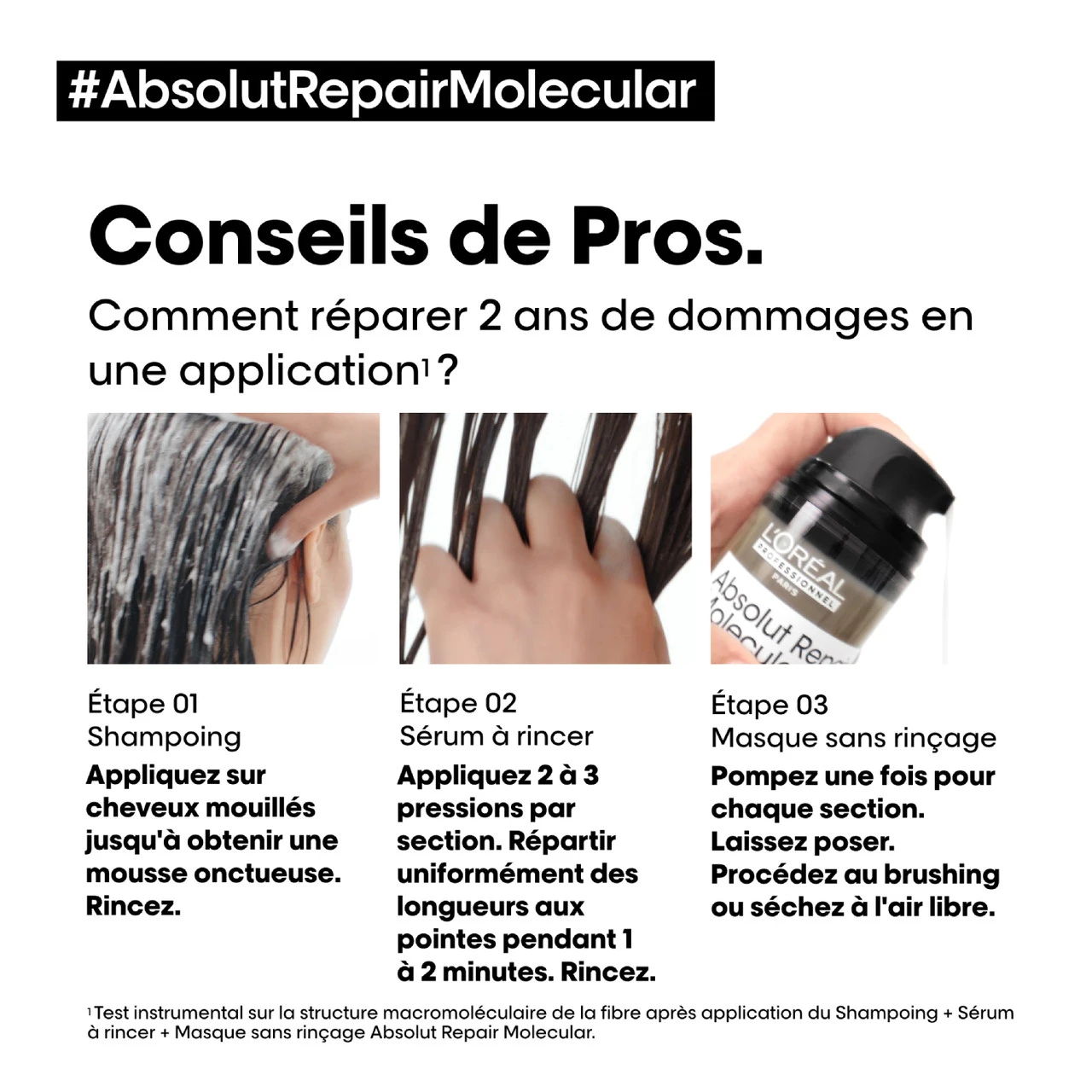Shampooing Absolut Repair Molecular L'Oréal Professionnel 500 Ml 6 Shampooing Absolut Repair Molecular L'Oréal Professionnel 500 Ml – Image 6