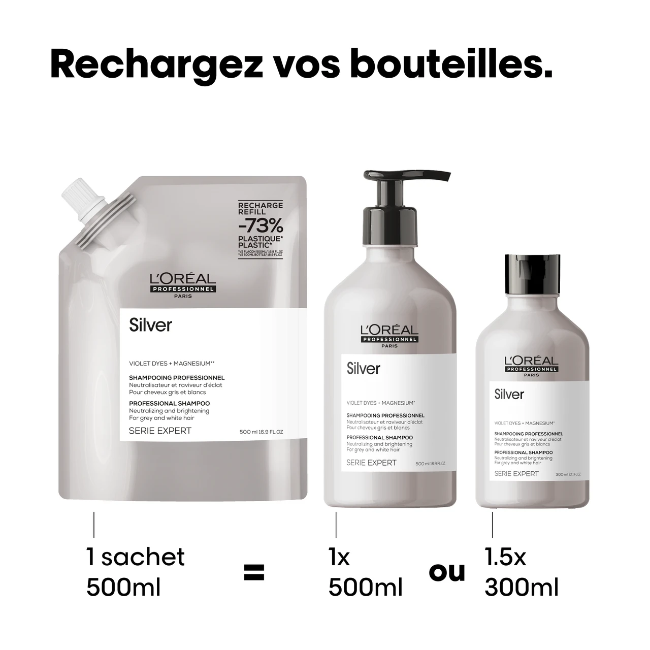 Silver Shampoing Déjaunisseur Pour Cheveux Gris L'Oréal 500ml 7 Silver Shampoing Déjaunisseur Pour Cheveux Gris L'Oréal 500ml – Image 7