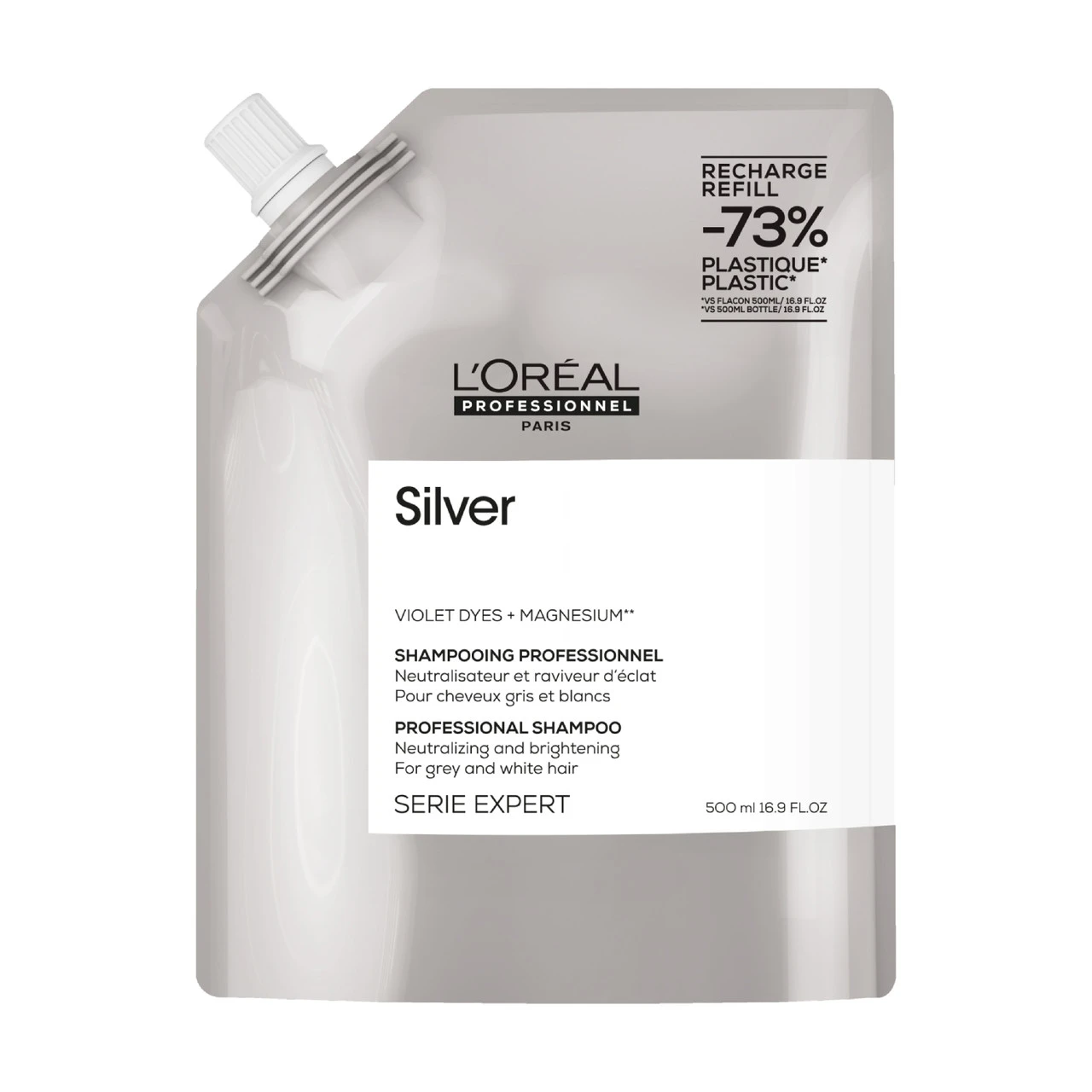 Éco-Recharge Shampooing Silver L'Oréal 500ml 1 Éco-Recharge Shampooing Silver L'Oréal 500ml
