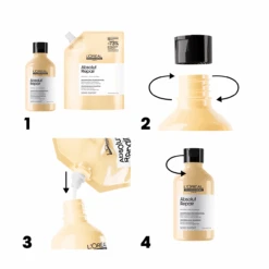 Éco-Recharge Shampooing Absolut Repair L'Oréal 500ml -Produits Coiffure Soldes 3474637242206 7 62182.1745825803