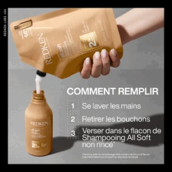 Recharge ShampooingAll Soft Redken 500ml -Produits Coiffure Soldes Redken Shampooing All Soft 500ml 71396.1748253624