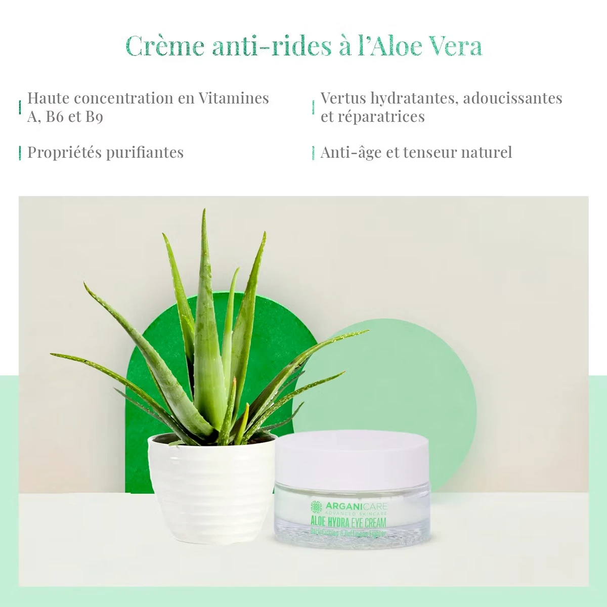 Crème Anti-Rides à L'Aloe Vera Arganicare 30ml 3 Crème Anti-Rides à L'Aloe Vera Arganicare 30ml – Image 3