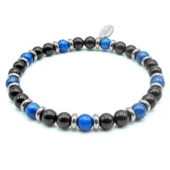 "Équilibre Masculin" - Lapis Lazuli - Tourmaline Noire