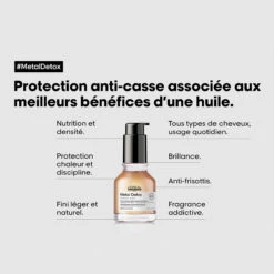 Huile Concentrée Professionnelle Metal Detox L'Oréal 50ml -Produits Coiffure Soldes huile detox 2 09165.1687170763