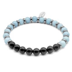 "Peau Apaisée" - Aigue Marine - Tourmaline Noire