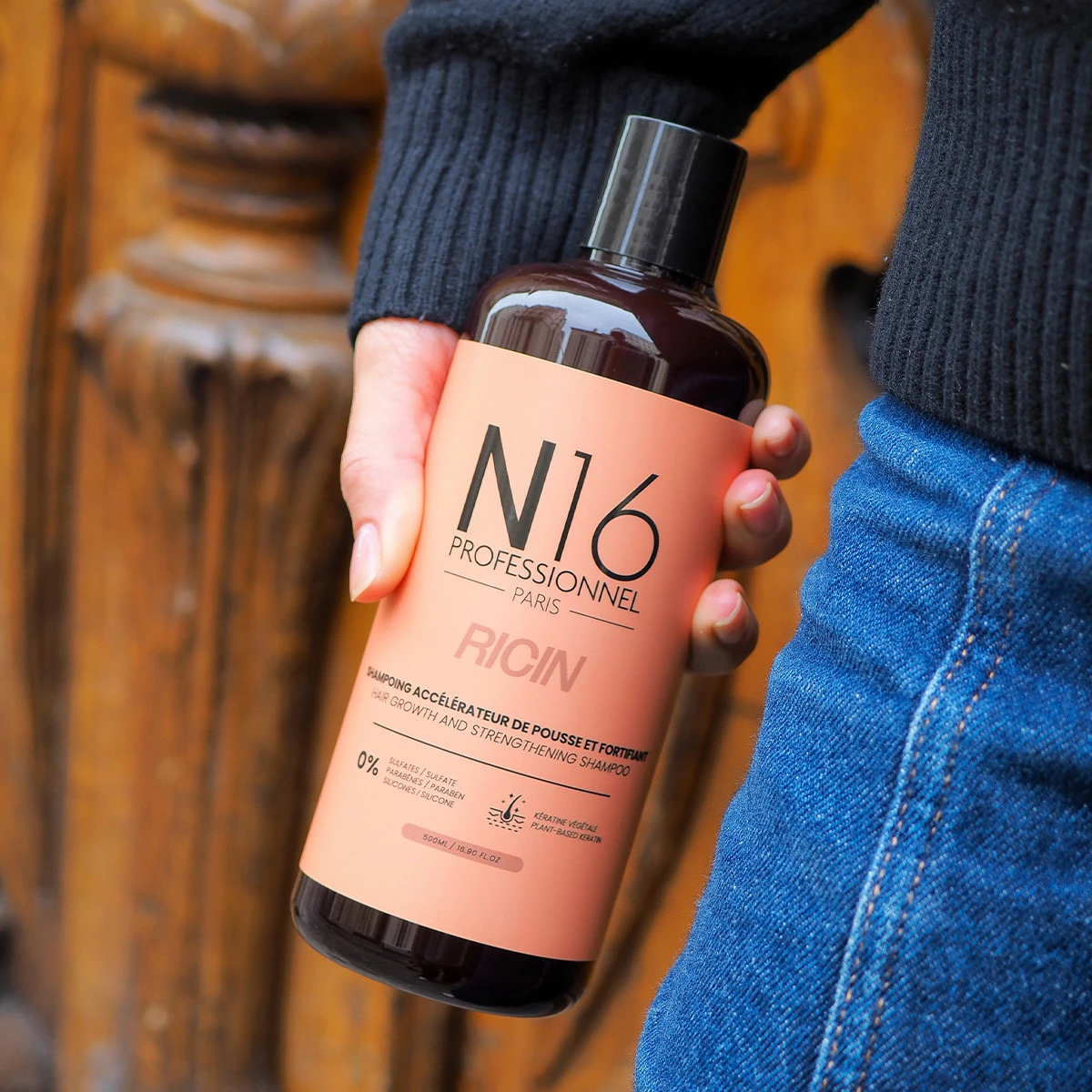 Shampooing Ricin Accélérateur De Pousse N16 Professionnel 500 Ml 2 Shampooing Ricin Accélérateur De Pousse N16 Professionnel 500 Ml – Image 2