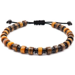 Bracelet "Tiger" Acier Noir - Oeil De Tigre